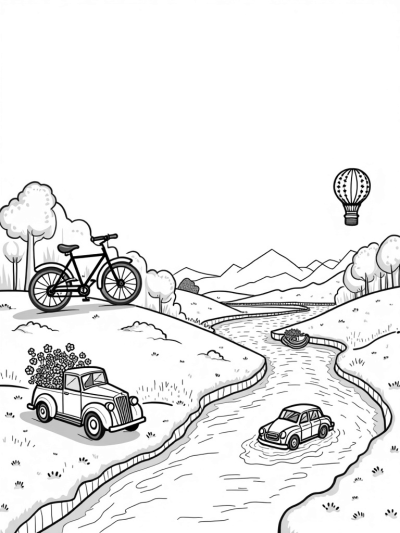 Giant Bicycles and a Paint River