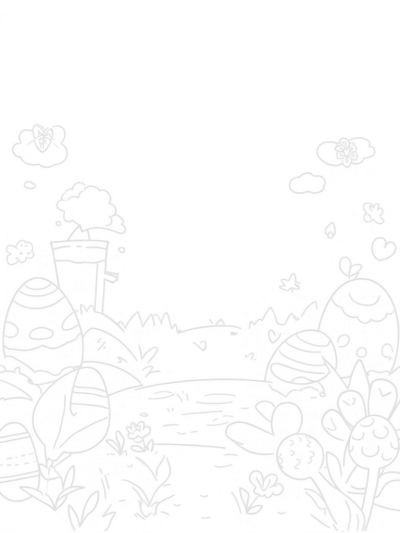 Garden of Easter Eggs and Bunnies