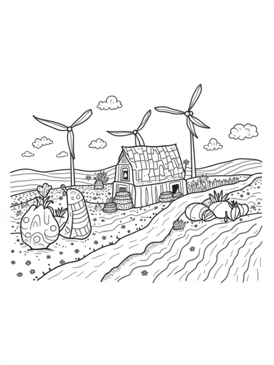 Oversized Vegetables and a Colorful Barn