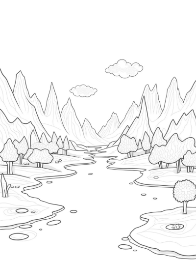 Geometric Mountains and Crystal Trees Landscape