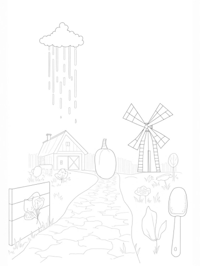 Giant Vegetables and a Barn-Shaped Cloud