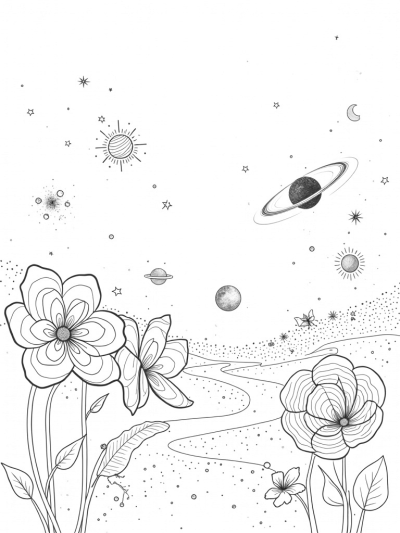 Celestial Flowers in a Cosmic Garden