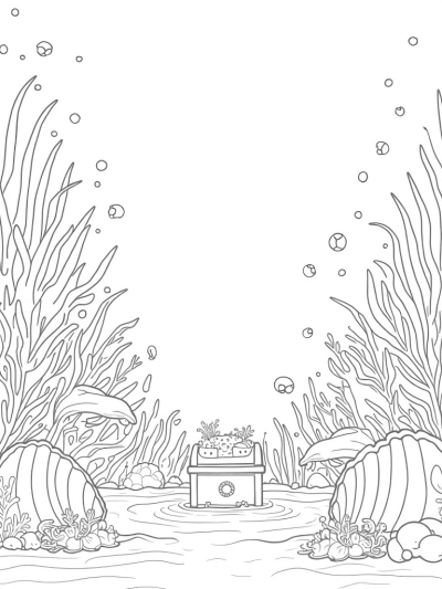 Dolphins and Underwater Garden Adventure