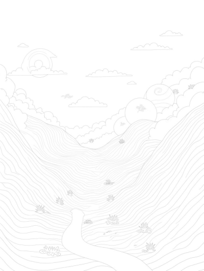 Colorful Wave Hills and Bubbles