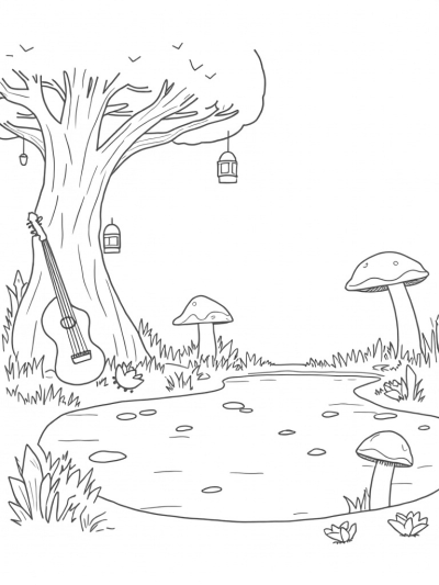 Musical Mushroom Forest Clearing