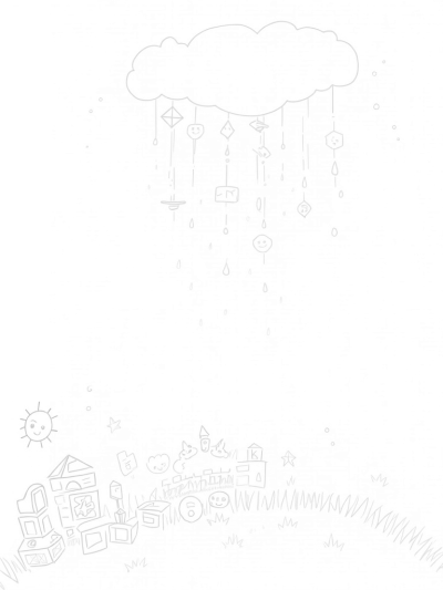 Cloudy Nursery with Mobile and Stuffed Animals