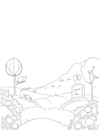 Tranquil Garden with Faith Symbols