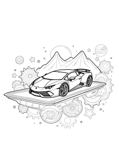 Lamborghini in a Cosmic Playground