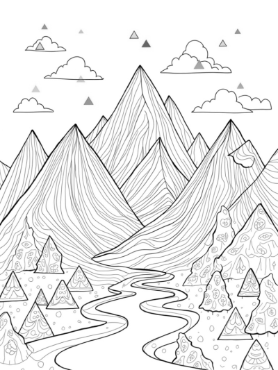 Vibrant Mountain Range of Triangles