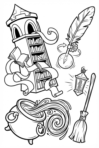 Wizard Tower Bookshelf