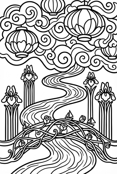 Blossom Lantern Bridge