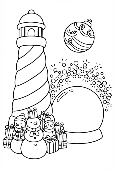 Candy Cane Lighthouse