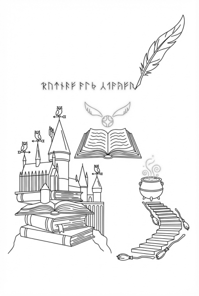 Hogwarts Spellbook Castle